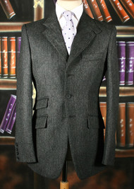 Charcoal Herringbone Tweed Jacket