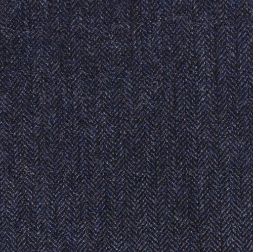 Dark Blue Herringbone Tweed