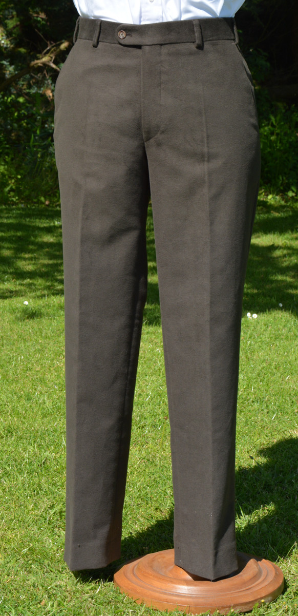 Khaki Brown Moleskin Trousers