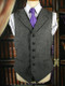 Mid Grey Herringbone Tweed Waistcoat