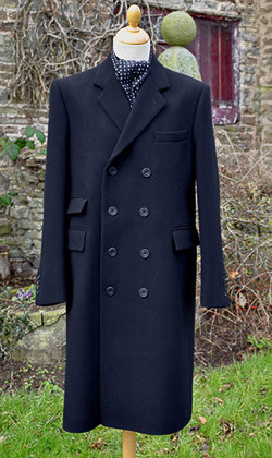 Navy Wool Overcoat