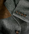 Dark Tan Elbow Patches and Brown Fox Head Buttons
