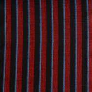 Navy Wine Stripe Linen