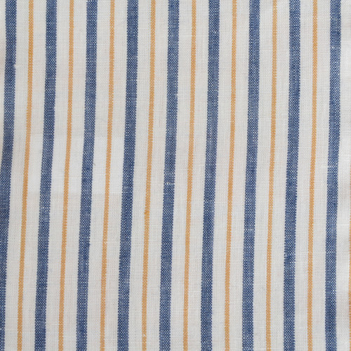 Blue Yellow Stripe Linen