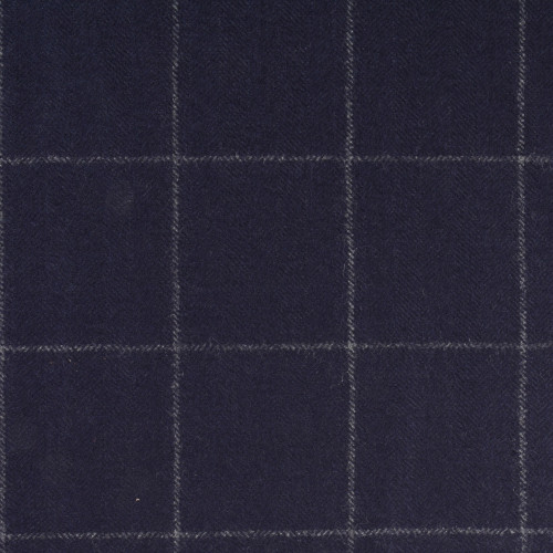 Navy windowpane check flannel suiting