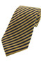 Woven Silk Tie - Navy/Gold Stripe