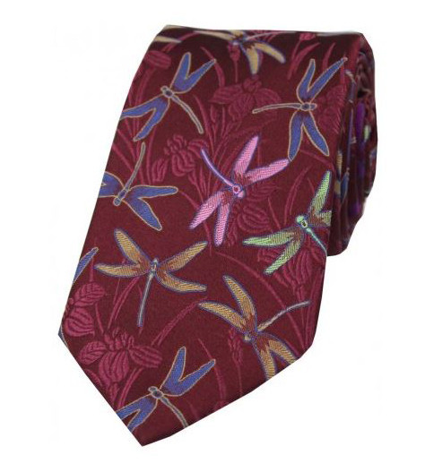 Woven Dragonfly silk tie