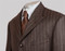 Vintage Style  Brown Chalk Stripe Flannel Suit