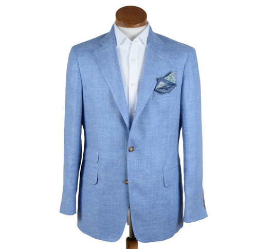 Blue Silk/Linen Jacket