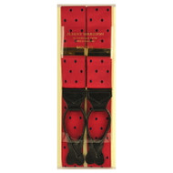 Albert Thurston Luxury Braces with Leather Ends - Red Polka Dot