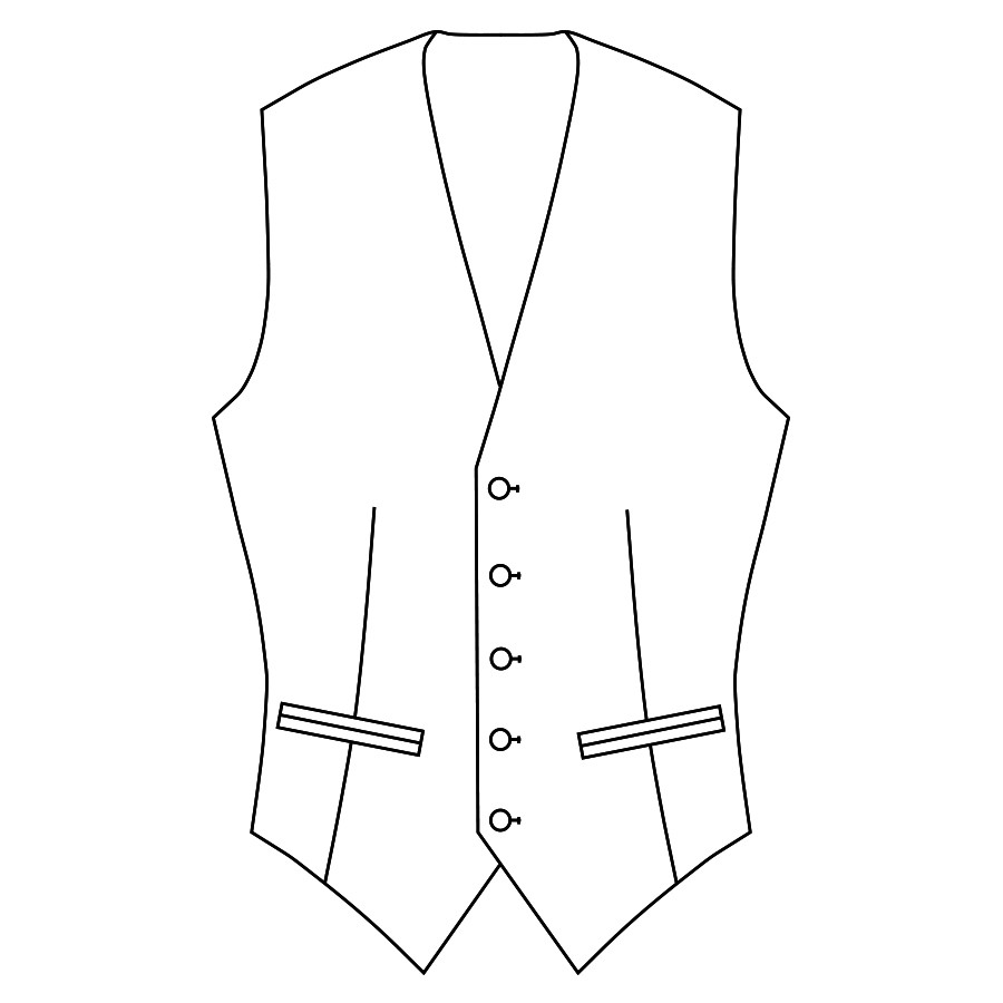 Made to Order Single Breasted Waistcoat - Coating - Bookster Tailoring