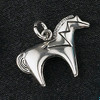 Sterling Silver Medium Heartline Horse Charm or Pendant