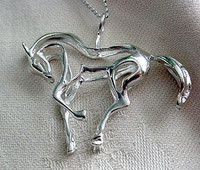 Sterling Silver Prancing Horse Pendant
