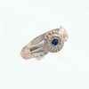 Sterling Silver Ribbon RING with Sapphire
