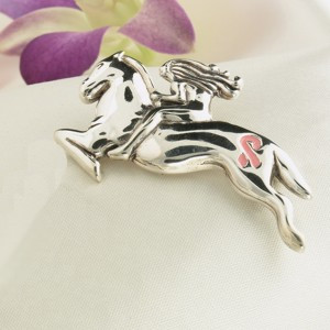 Sterling Silver Ride for the Cure Pin