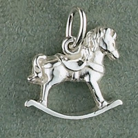 Sterling Silver Rocking Horse Charm or Pendant