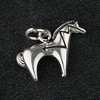 Sterling Silver Small Heartline Horse Pendant or Charm