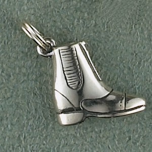Sterling Silver Small Paddock Boot Charm or Pendant