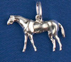 Sterling Silver Thoroughbred Horse Charm or Pendant