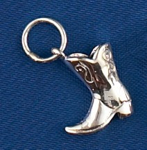Sterling Silver Western Boot Charm
