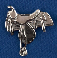 Sterling Silver Western Saddle Pin