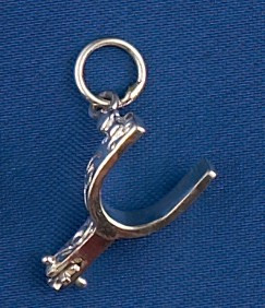 Sterling Silver Western Spur Charm or Pendant