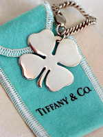 Vintage Tiffany 4-Leaf Clover Key Chain
