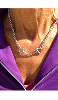 Sterling Silver Designer Snaffle Bit Necklace