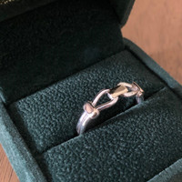 14k Gold and Sterling Silver Bit Band Ring