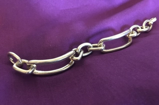 Vintage and Unique Ralph Lauren Solid Silver Link Bracelet