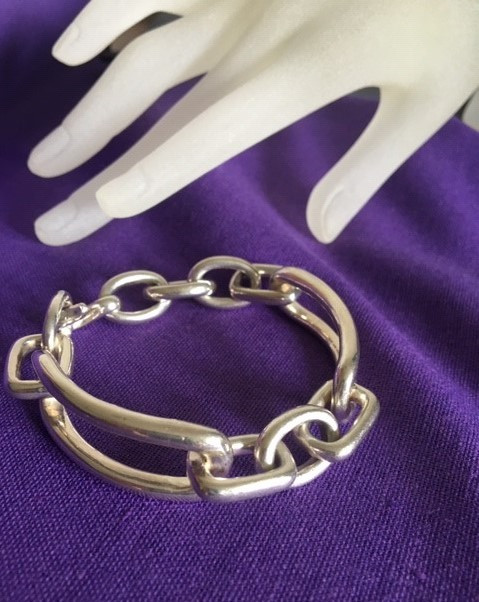 Vintage and Unique Ralph Lauren Solid Silver Link Bracelet