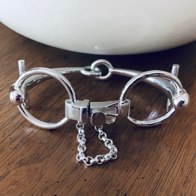 アクセサリー Silver 800 vintage horse bit Bracelet Vintage Gucci 925 Sterling Silver Horsebit Link Bracelet