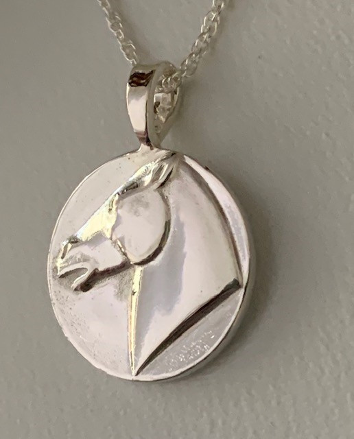 Georg Jensen Horse Head Pendant from Antique Cuff Links - Show