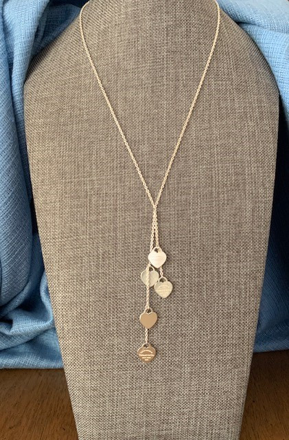 Vintage Return to Tiffany Tiny Heart Drop Necklace - Show