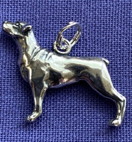 Sterling Silver Rottweiler Dog Charm or Pendant