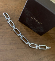 Vintage Gucci Horse Bit Motif Link Bracelet