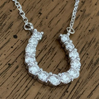 Stunning 1carat of Lab Grown Diamonds Horseshoe Necklace