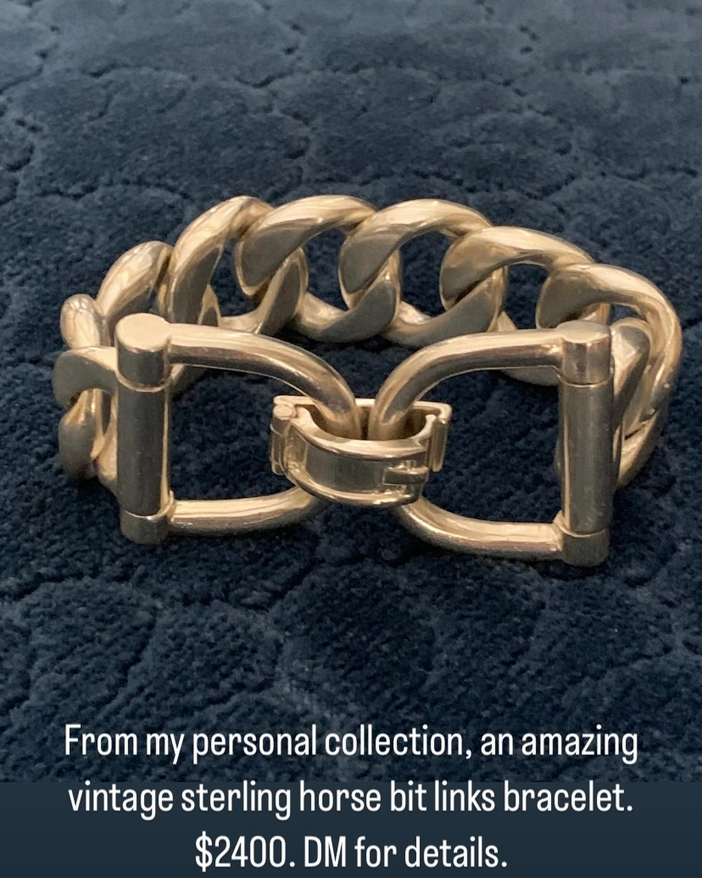 Vintage Chunky Horse Bit and Buckle Motif Bracelet - Show