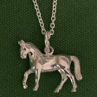 Sterling Silver Dressage Horse Charm