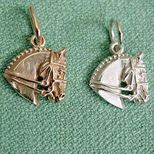14k Gold Dressage Horse Charm Or Pendant