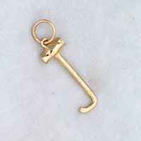 14k Gold Boot Pull Charm or Pendant