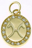 14k Gold Breed Charm or Pendant with Diamonds
