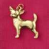 14k Gold Chihuahua Dog Charm or Pendant