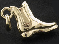 14k Gold Chunky Paddock Boot Charm or Pendant