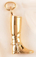 14k Gold Chunky Tall Boot Charm or Pendant
