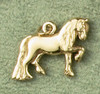 14k Gold Friesian Horse Charm or Pendant