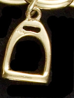14k Gold Stirrup Charm or Pendant