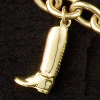 14k Gold Tall Boot Charm or Pendant