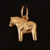 14k Gold Tiny Dala Swedish Horse Pendant or Charm
