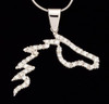14k White Gold and Diamond Horse Pendant